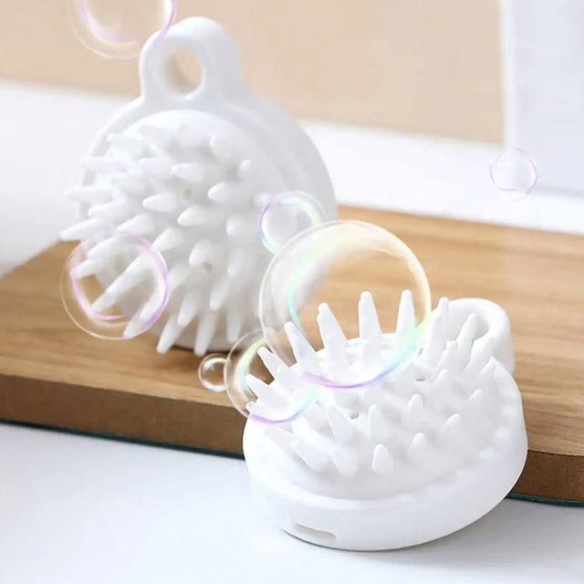 Silicone Scalp Massage Shampoo Brush – Deep Clean Hair & Body Scrubber