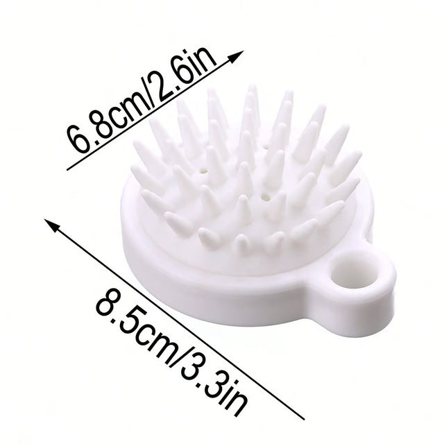 Silicone Scalp Massage Shampoo Brush – Deep Clean Hair & Body Scrubber