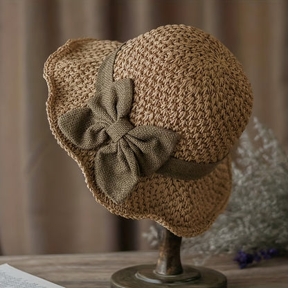 French Style Straw Sun Hat – Women’s Summer Beach Hat