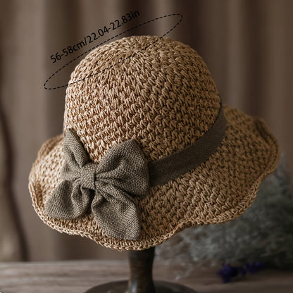 French Style Straw Sun Hat – Women’s Summer Beach Hat