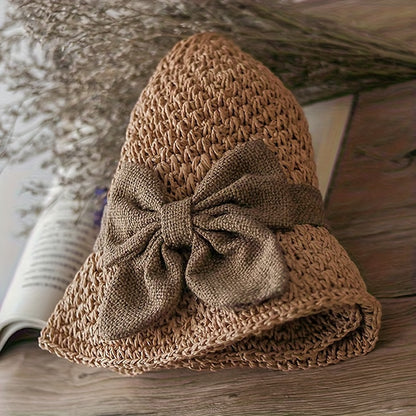 French Style Straw Sun Hat – Women’s Summer Beach Hat