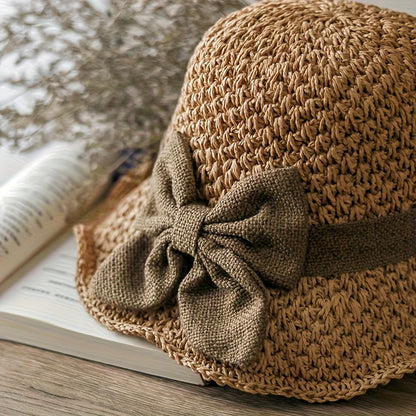 French Style Straw Sun Hat – Women’s Summer Beach Hat