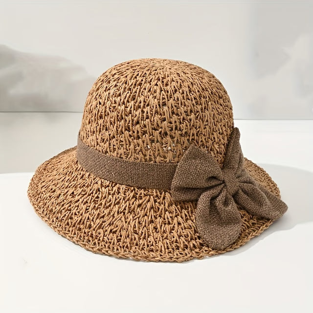 French Style Straw Sun Hat – Women’s Summer Beach Hat