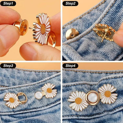 Removable Jeans Buttons & Pants Zipper Pulls – No-Sew Clothing Repair Kit