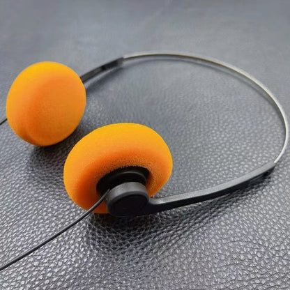 Retro Wired Headphones – Lightweight 3.5mm Walkman-Style Headphones