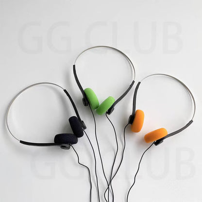 Retro Wired Headphones – Lightweight 3.5mm Walkman-Style Headphones