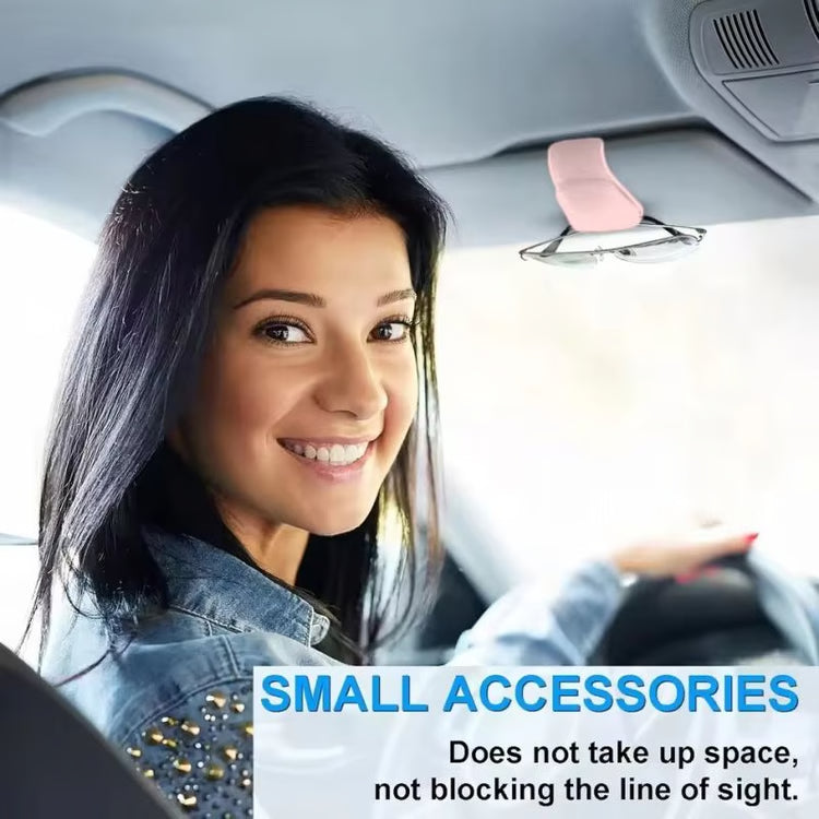 PU Leather Car Visor Clip – Sunglasses & Card Organizer