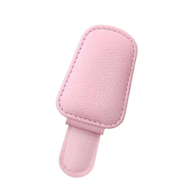 PU Leather Car Visor Clip – Sunglasses & Card Organizer