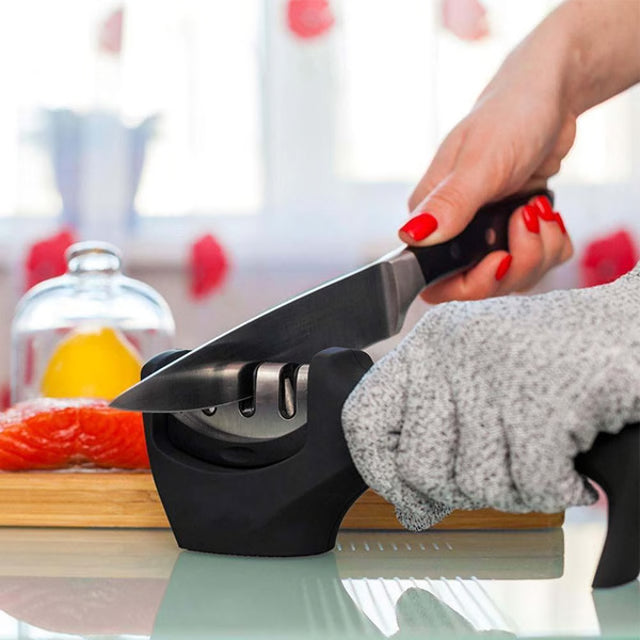 3-Stage Professional Knife Sharpener – Kitchen Tool for Precise Sharpening