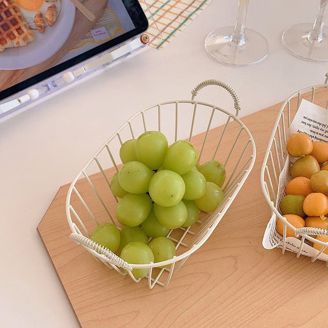 Iron Storage Basket – Stylish Desktop & Home Organizer