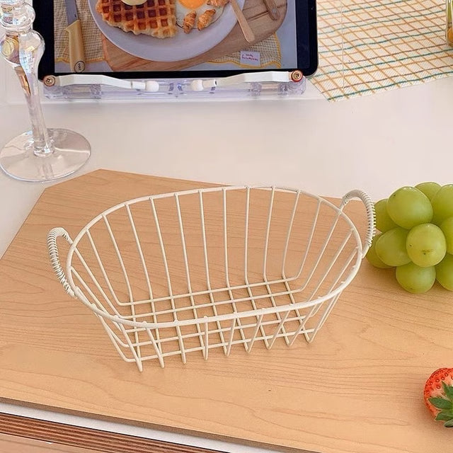 Iron Storage Basket – Stylish Desktop & Home Organizer